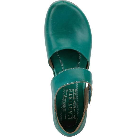 L'Artiste by Spring Step Womens Gloss Leather Mary Jane Shoes -- Turquoise NEW - Picture 5 of 7